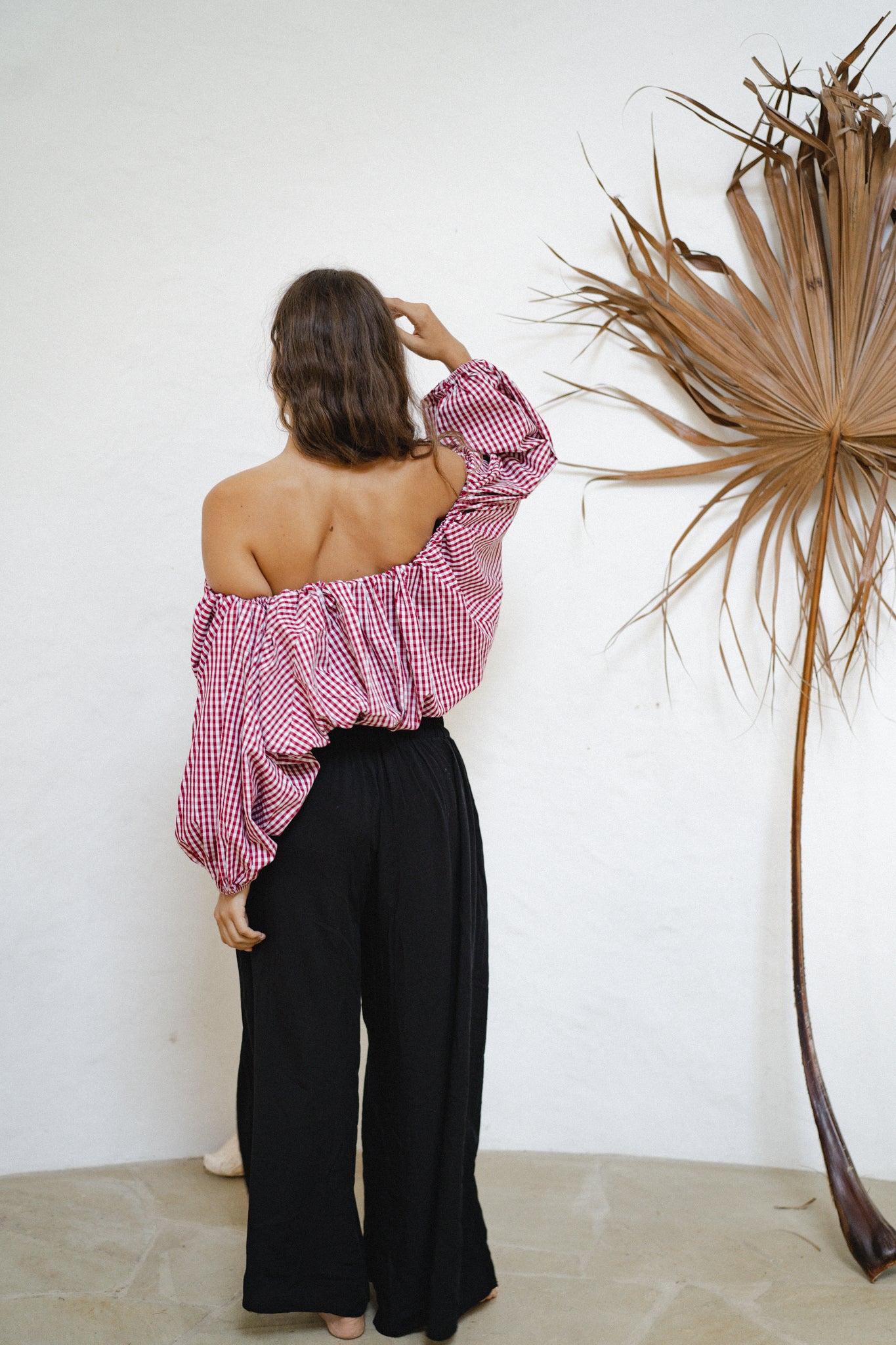 Ahurei Blouse - Red Gingham